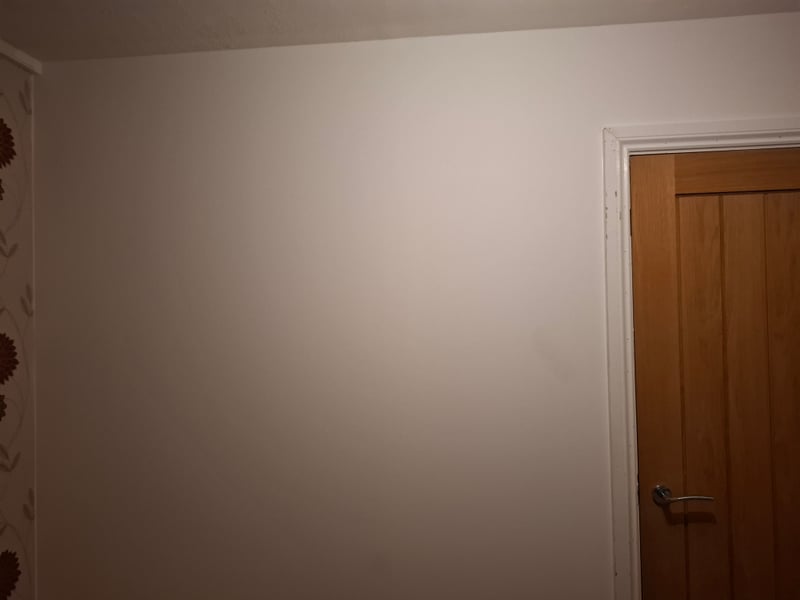 Completed wall and door